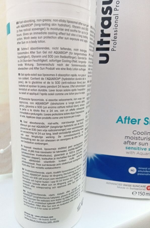 BNIB Ultrasun After Sun Gel Moisturising Cooling for Sensitive Skin