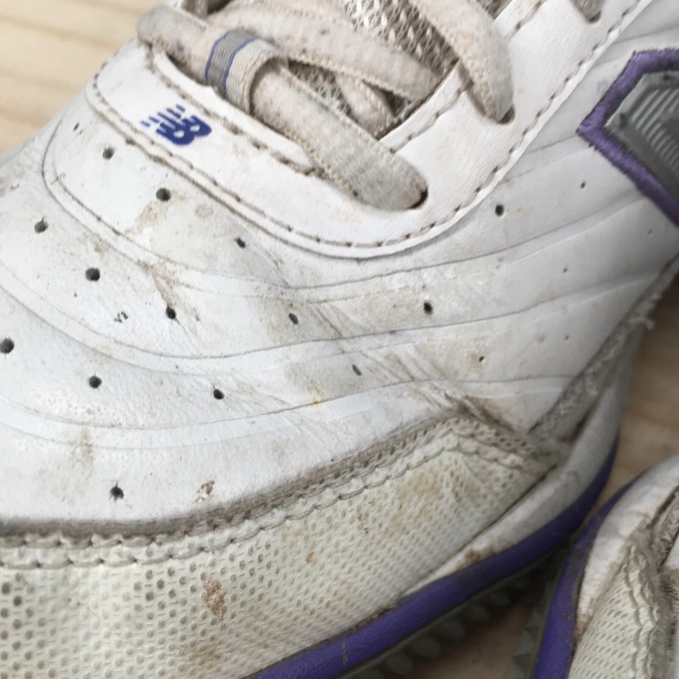 New Balance Zapatos Mujer 8 806 Retro Cancha Dura Tenis Tenis Tenis Cuero Blanco Foto 3 de 4