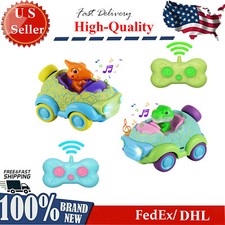 Remote Control Car for Toddlers, 2 Pack Electric RC Car Toys with Light  Music