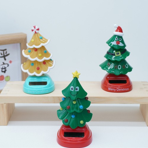 Christmas Solar Powered Dancing Toy Solar Swinging Tree Novelty Car Decoration - Picture 9 of 15