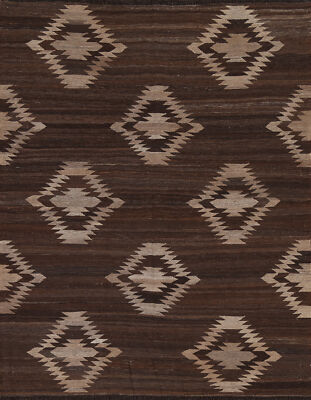 Flatweave Reversible Tribal Kilim Kelim Rugs Handwoven Wool Carpets 5x6 ft