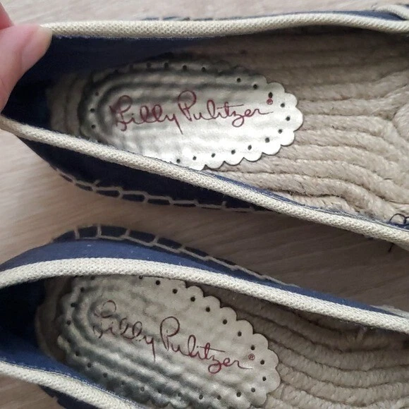 Zapatos alpargata Lilly Pulitzer metálicos caballito de mar talla 9 Foto 3 de 4