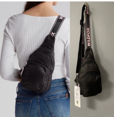 WILDFOX Sling Logo Shoulder Bag Black/Pink. | eBay display picture 3