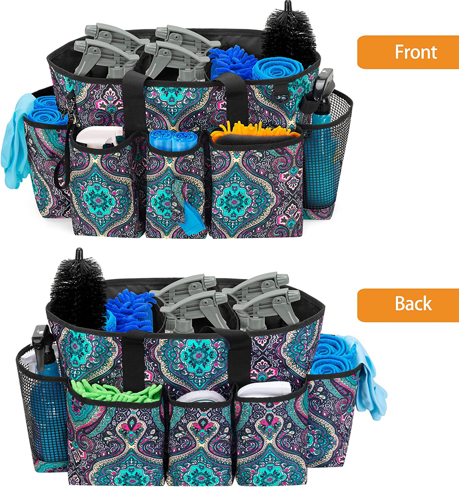 Tote Cleaning Caddy with Dividers for Cleaning Supplies, Cleaning Bag ...