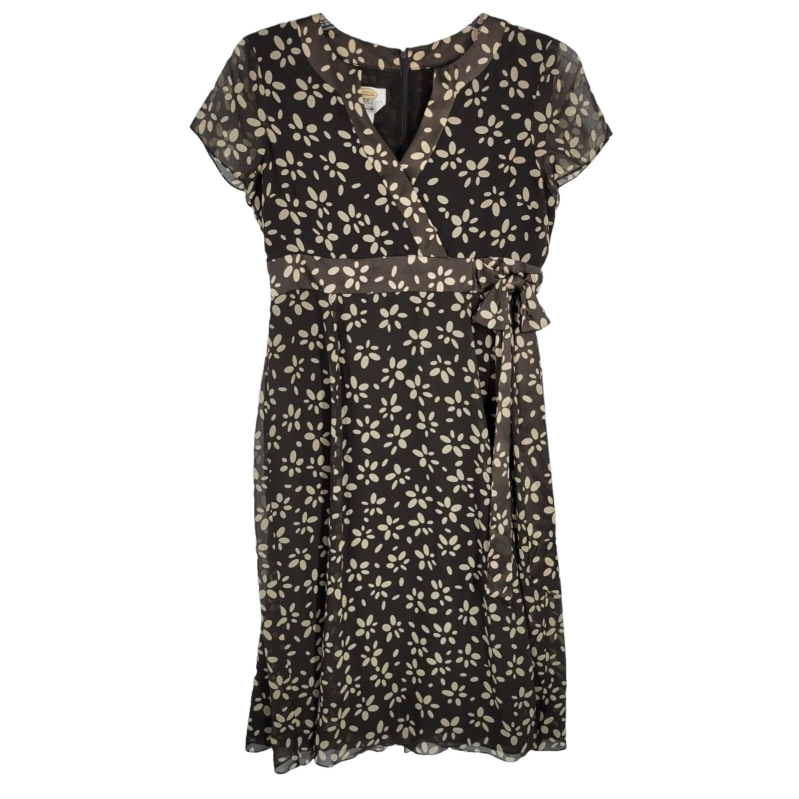 Talbots Women's Silk Short Sleeve Floral Dresses for Women