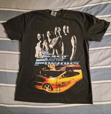 The Fast And The Furious 2001 Movie Double Sided Gray T Shirt Sz Medium NWOT