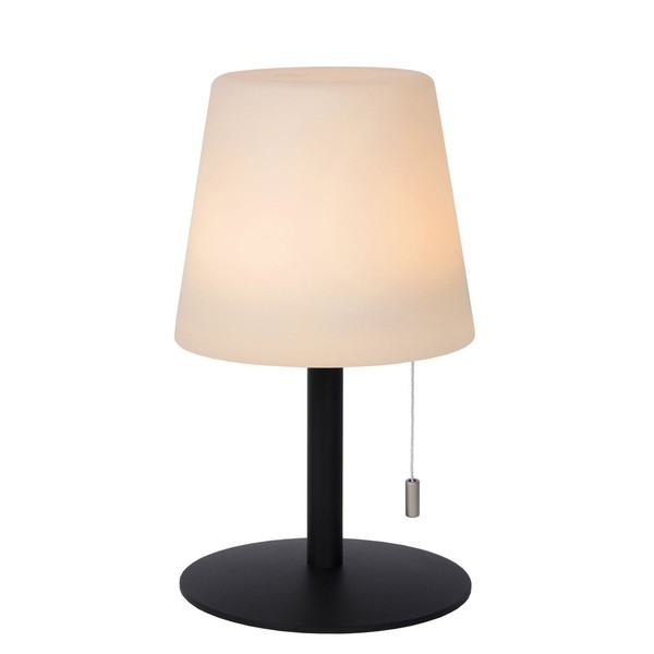 Led Akku Tischlampe AußEn Schwarz 3000 K IP44 H:26 Cm Tischleuchte Balkon-image
