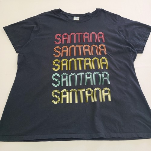 Carlos Santana Womens Sz 3XL Black Short Sleeve T Shirt Tour Merch Shirt EUC - 第 1/6 張圖片