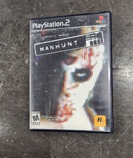 Manhunt PS2 PlayStation 2 Rockstar Games Black Label 2003 Disc Case RARE AS IS