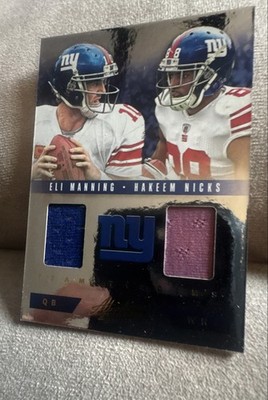 2012 Panini Absolute - Team Tandems Materials Eli Manning, Hakeem Nicks 50 (MEM)