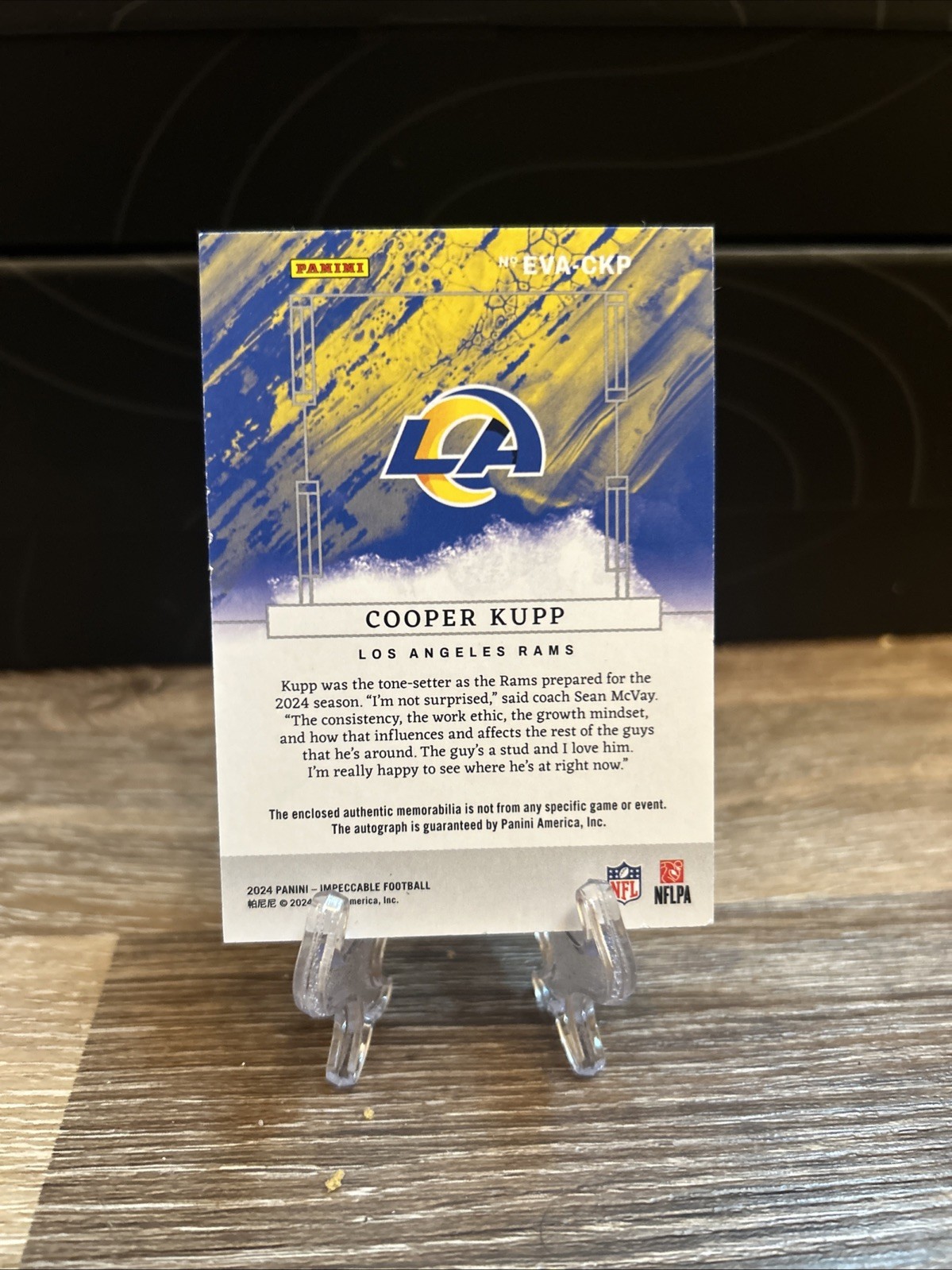 2024 Panini Impeccable Elégance Cooper Kupp Auto Patch /49 Rams view 4