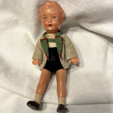 German EDI Celluloid Boy Doll 4.5 1940 s