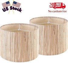 13 IN Drum Boho Lamp Shades Set of 2 Medium, Farmhouse Lamp Shade for Table Lamp