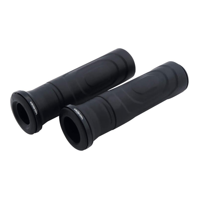 Poignées HIGHSIDER Goma-RS Ø22.2mm de 125mm de long en caoutchouc noir