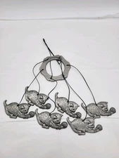 Carson Freeport, Pa Statesmetal Wind Chime 6 Cats Playing with Ball of Yarn