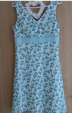 Damen Trägerkleid Gr. 38 ärmellos V-Ausschn...
