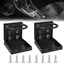 Portabicchieri Pieghevole Regolabile per Auto 2 Pezzi Supporto Universale per Be - Miniatura 1