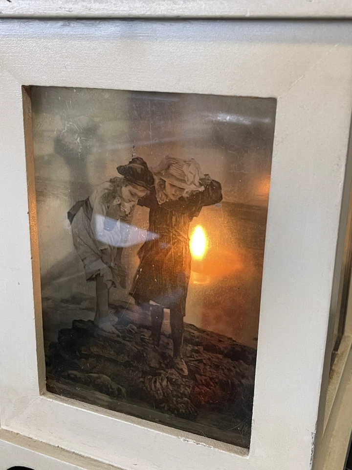 Large Rustic Wooden Lantern Candle Holder Vintage Handmade In India - Image 4 of 4