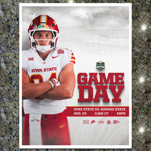 2025 Iowa State vs Kansas State flipcard e note programma IRLANDA NCAA calcio - Foto 4 di 7