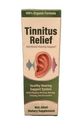 Tinnitus Relief Health Hearing 60ml Relieve Ear Ringing, Exp 6/29