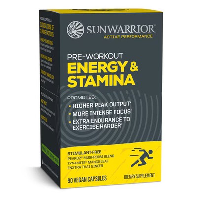 2 X Sunwarrior Pre-Workout Energy & Stamina - Stimulant Free With Mushroom Blend