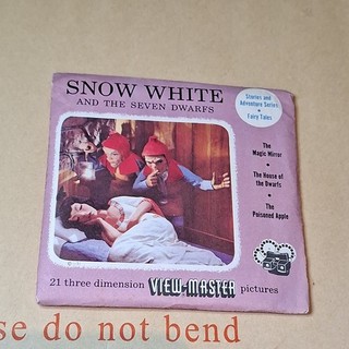 1951 Schneewittchen VIEW MASTER 3 Rollen Booklet Hüllen FT 4 A B & C Viewmaster