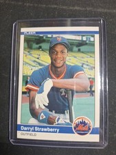 1984 Fleer Darryl Strawberry Baseball Card.   Rookie.    Mint. rookie card picture