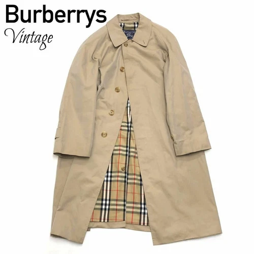 Burberrys Trench Cappotto Nova Check Beige Vintage Uomo #EB ZHA