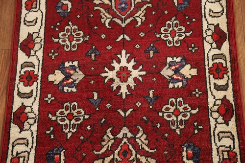 Alfombra hecha a mano roja con acento kazajo 2x3 pies alfombra de lana oriental alfombra floral vestíbulo - Imagen 3 de 16