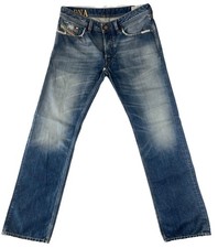 Diesel Larkee DNA Jeans W32 L32 Regular Straight Distressed Wash 0880E Blue