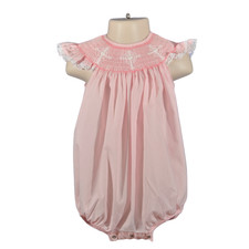 Light Pink Smocked Cross Angel Wing Bubble