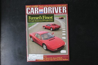 Car and Driver Magazine September 1985 Ferrari Testarossa GTO Automotive Sports