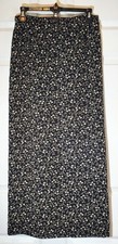 Vintage Casual Corner Annex Black Floral Skirt Size 8