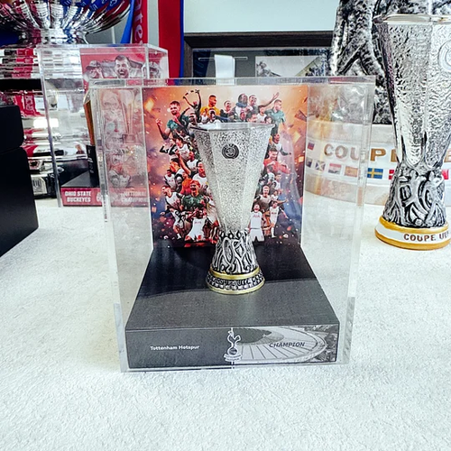 UEFA EUROPA LEAGUE Replica cup on acrylic platform (150 mm), silver, 15 cm