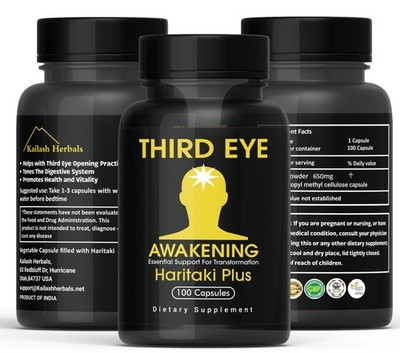 Kailash Herbals Third Eye Awakening   Organic Haritaki 100 Count (Pack of 1) 