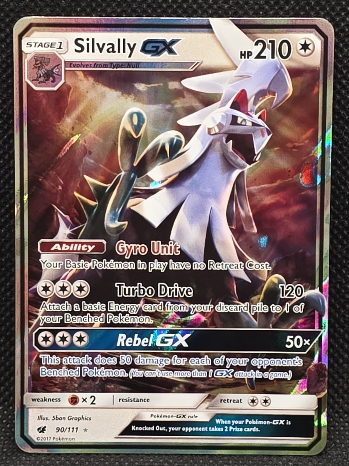Silvally GX 90/111 Sun and Moon Crimson Invasion 2017 Pokemon Card 