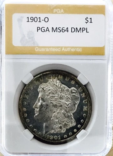 1901 O MORGAN INSANE DMPL! GEM BU++++ 30+IN BLACK MIRRORS! RARE O MINT! NR#64624