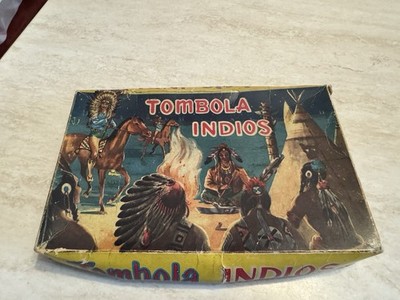Brettspiel Tombola Indianer Indianer Marke Stern 60er Jahre aus Sammlung