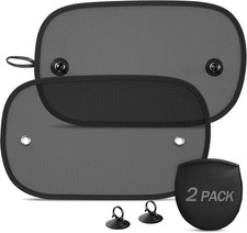 Car Sun Shade, 2 Pack Window Shade for Baby Universal Cling Sunshade for Side Wi