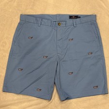Vineyard Vines Shorts Embroidered 4th July Whale 38 Chino Classic Fit 9  Inseam