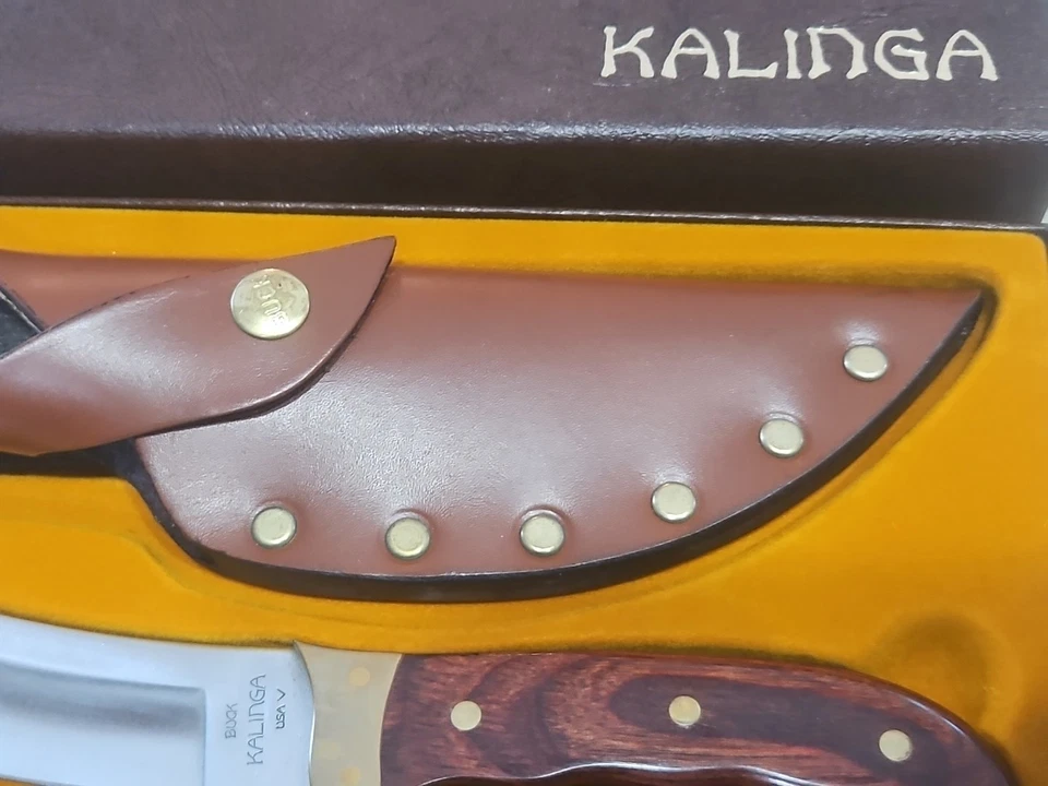 Cuchillo de hoja fija Buck Kalinga NOS con caja de papeles sin usar Foto 4 de 4