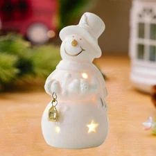 Light up Snowman Christmas Decoration Desktop Ornament Miniature Landscape for