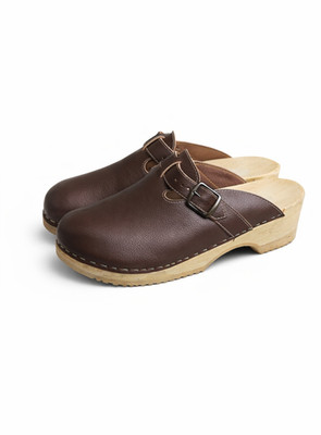Herren Clogs 45 Kopitarna Holz Leder Pantoletten Sandalen