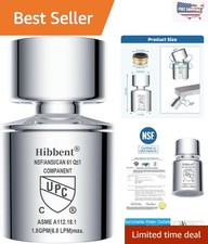 360 Swivel Chrome Faucet Aerator - NSF/ANSI Certified Dual-function Sprayer