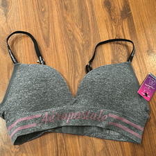 NWT Aeropostale. Heather Gray and pink bra wear to weigh size 34C