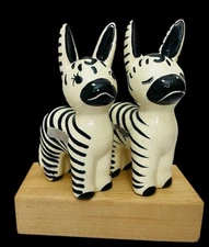 RARE ROBERT SIMMONS ZEBRA FIGURES ALERT & COY ANTHROPOMORPHIC MCM HAND PAINTED