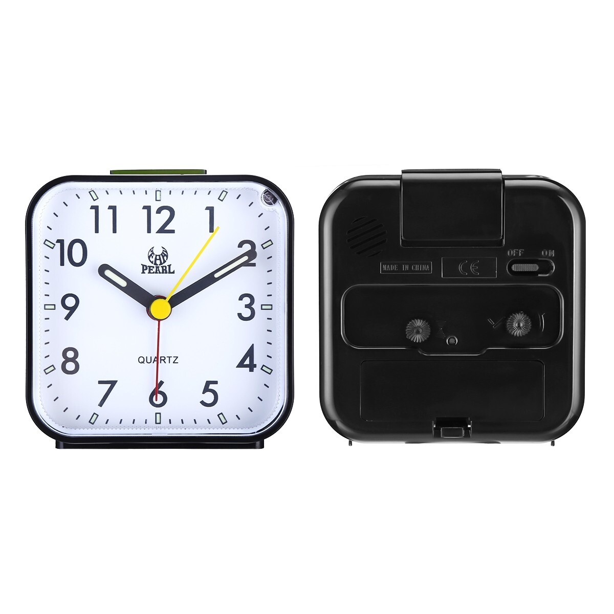 LED Desk Alarm Clock Nightlight Snooze Quiet Non Ticking Battery Powered Bedroom