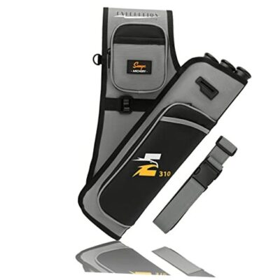  Archery Hip Quiver for Arrows. Includes 3 Tubes Arrow Holder, Charcoal Grey