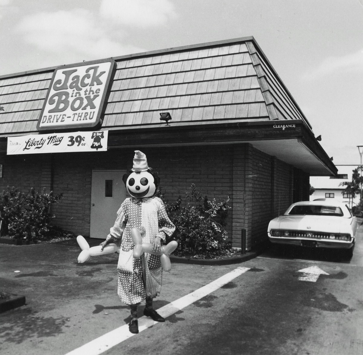 Bill OWENS: Jack in the Box, CA, 1973 / MOUNTED / VINTAGE / SIGNED 