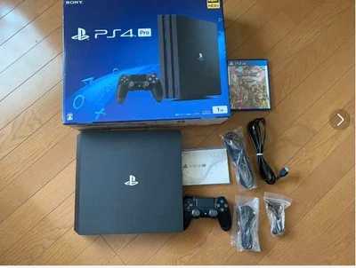 Sony PlayStation 4 PS4 Pro 1TB CUH-7000B Black Game Console Disc 
